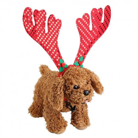 Adjustable Elk Horn Sequins Dogs Pets Hairband Puppy Christmas Headband