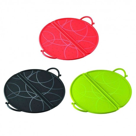 Foldable Silicone Splash Guard Cooking Pot Lid Microwave Bowl Cover Drainer