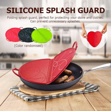 Foldable Silicone Splash Guard Cooking Pot Lid Microwave Bowl Cover Drainer