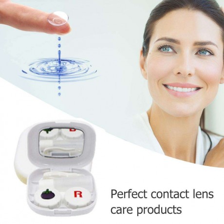 Portable Travel Glasses Fruit Plastic Contact Lens Box for Eyes Care Kit