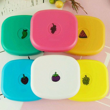 Portable Travel Glasses Fruit Plastic Contact Lens Box for Eyes Care Kit