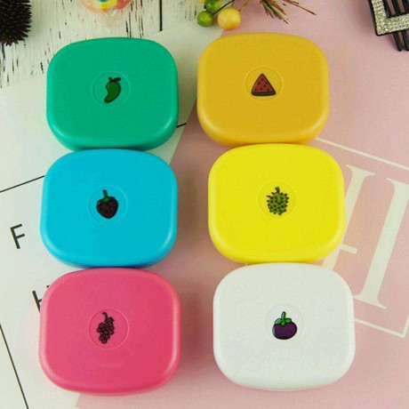 Portable Travel Glasses Fruit Plastic Contact Lens Box for Eyes Care Kit