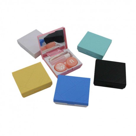 Portable Travel Glasses Square Plastic Contact Lens Box for Eyes Care Kit