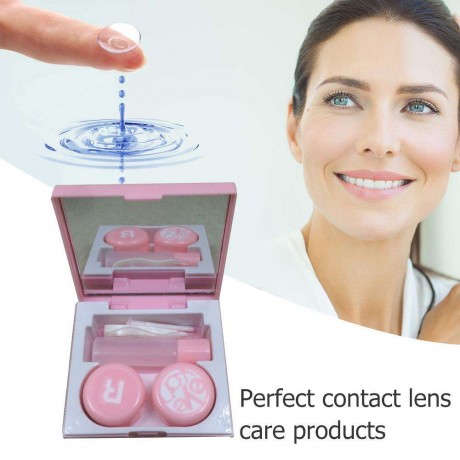 Portable Travel Glasses Square Plastic Contact Lens Box for Eyes Care Kit