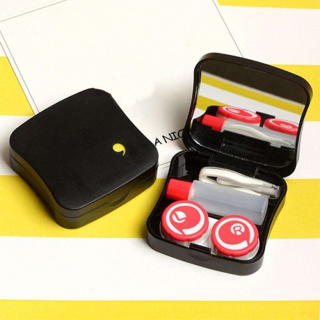 Portable Travel Glasses Sign Plastic Contact Lens Box for Eyes Care Kit