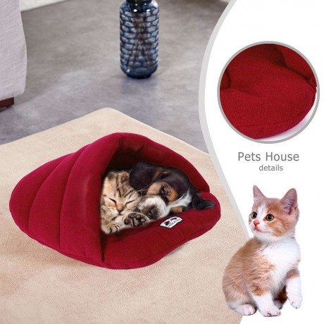 Warm Slippers Style Pet Dogs Bed House Cat Soft Kennel Cushion