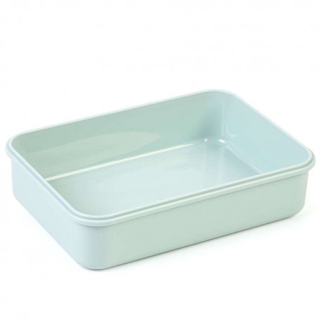 Stainless Steel Lunch Box Food Container Thermal Compartment Bento (Blue M)