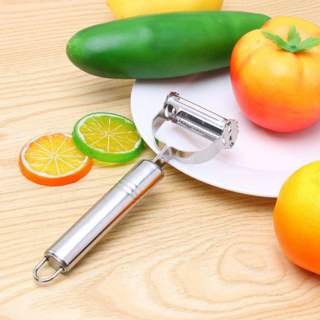 2 in 1 Stainless Steel Potato Grater Julienne Vegetable Peeler Kitchen Tool