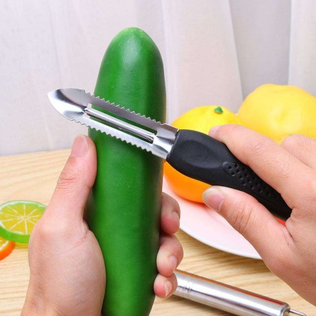 Fruit Peeler Melon Planer Fish Scale Scraper Vegetable Peeler Grater w/Hole