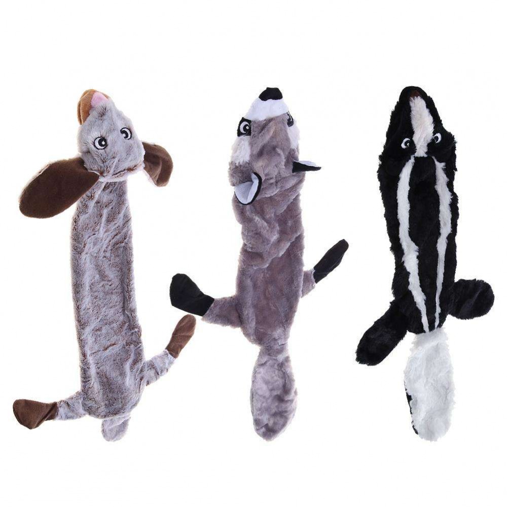 3pcs Funny Bite Resistant Plush Soft Pet Dog Squeaky Toys Chewable Gifts