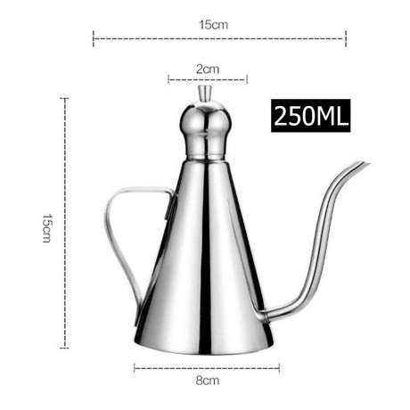 Stainless Steel Gravy Boats Leak-proof Oil Pot Sauce Oil Dispenser Bottle