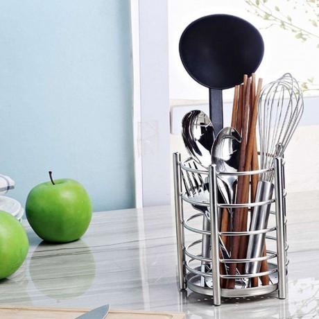 Stainless Steel Tableware Rack Chopsticks Cage Draining Storage Holder