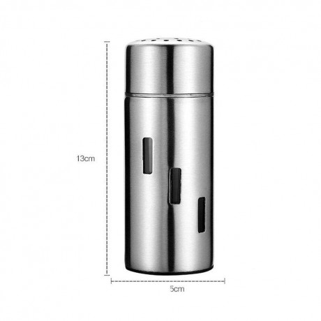 Stainless Steel Seasoning Jar Sugar Pepper Shaker Spice Storage Container