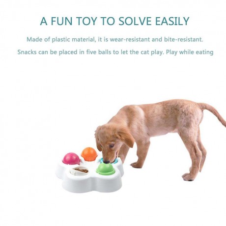 Dog Puppy Feeder Bowl Cat Feeding Food Water Dish Pets Puzzle Smart Toy