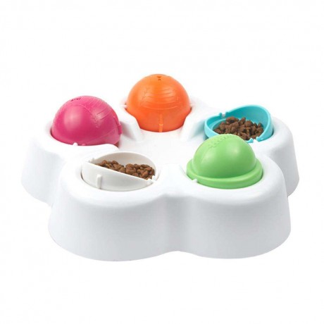 Dog Puppy Feeder Bowl Cat Feeding Food Water Dish Pets Puzzle Smart Toy