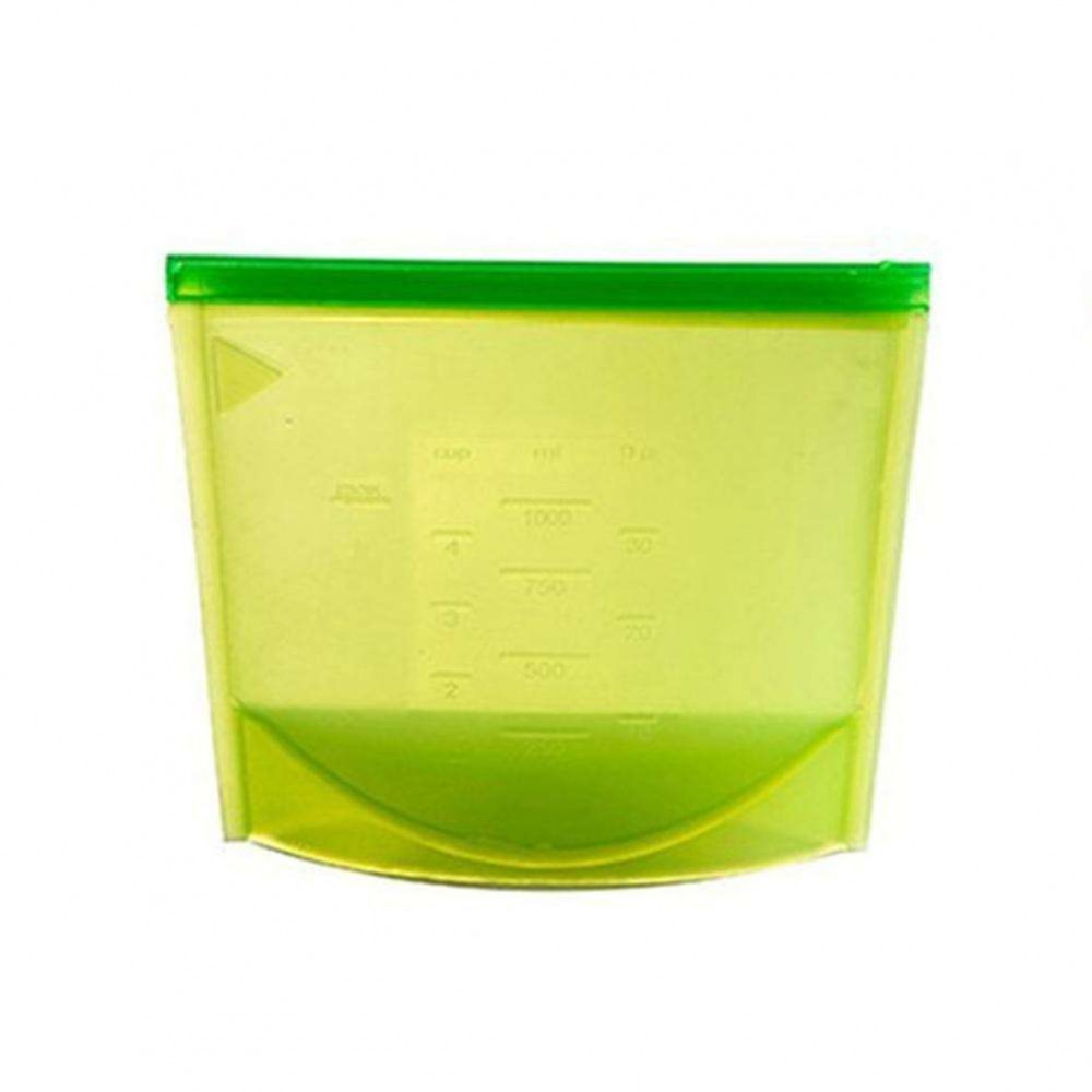 1000ml Reusable Vacuum Silicone Food Bag Sealer Milk Fruit Meat Storage Bag