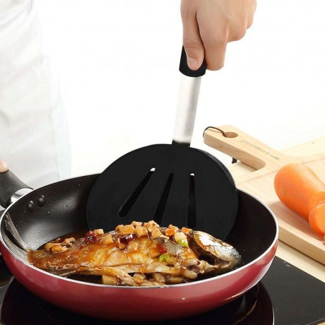 Silicone Slotted Turner Frying Pan Shovel Non-Stick Heat Resistant Spatula