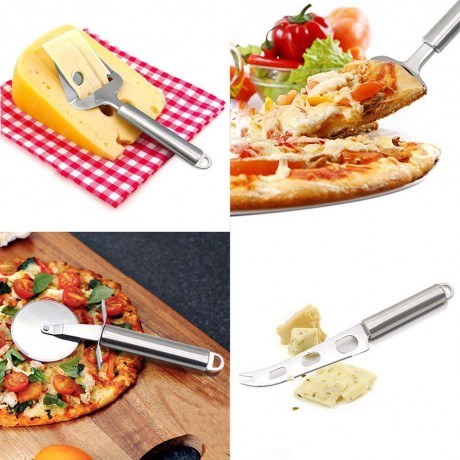 4pcs/set Stainless Steel Pizza Wheel Cutter Cheese Spatula Cake Shovel