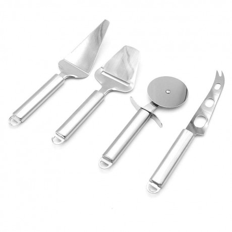 4pcs/set Stainless Steel Pizza Wheel Cutter Cheese Spatula Cake Shovel