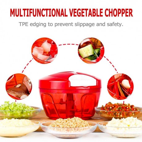 Food Chopper Garlic Cutter Vegetable Twist Shredder Manual Meat Grinder