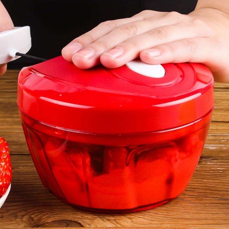 Food Chopper Garlic Cutter Vegetable Twist Shredder Manual Meat Grinder