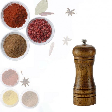 Strong Ceramic Core Solid Wood Manual Grinder Salt Pepper Mill Spice Bottle