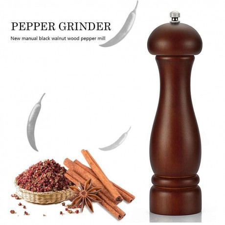 Solid Wood Salt Pepper Mill Adjustable Ceramic Spices Peppercorn Grinder