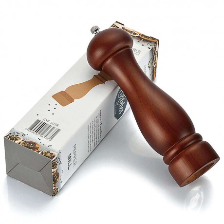 Solid Wood Salt Pepper Mill Adjustable Ceramic Spices Peppercorn Grinder