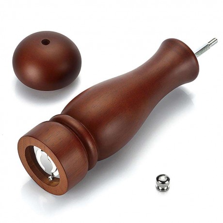 Solid Wood Salt Pepper Mill Adjustable Ceramic Spices Peppercorn Grinder