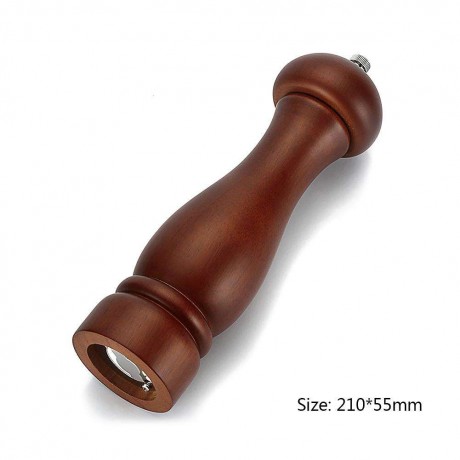 Solid Wood Salt Pepper Mill Adjustable Ceramic Spices Peppercorn Grinder