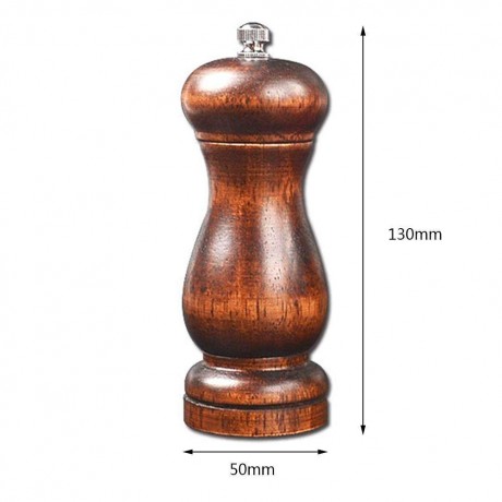 Solid Wood Salt Pepper Mill Adjustable Ceramic Spice Peppercorn Grinder