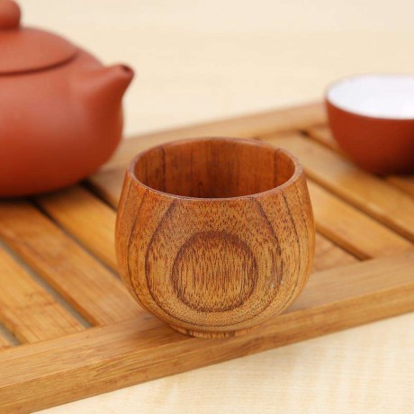 Jujube Wood Cup Handmade Natural Wooden Breakfast Drinkware Green Tea Cup