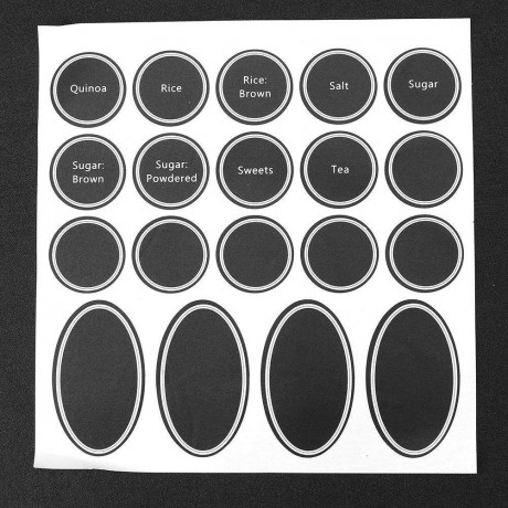 PVC Self-adhesive Glass Bottle Stickers Labels Chalkboard Tags Paste Decals