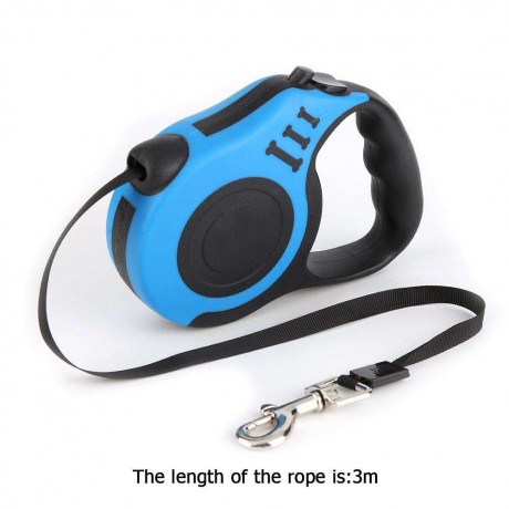 Automatic Retractable Dog Pet Leash Cat Puppy Auto Traction Rope (Blue 3m)