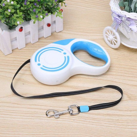 Dog Pets Automatic Retractable Leash Puppy Nylon Traction Rope (3m Blue)