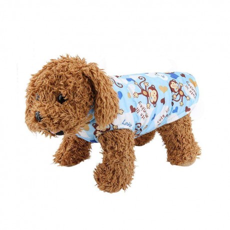 Cute Monkey Print Pet Dog Cat Vest Small Dog Puppy Jacket Outerwear