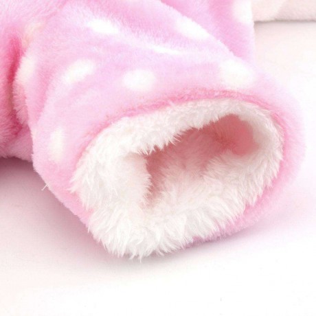 Cute Pet Dog Four-Legs Pajamas Puppy Soft Hooded Fleece Jumpsuit