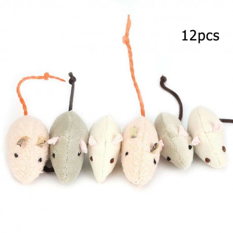 6pcs Pet Cat Toys Plush Simulation Mouse Mice Toy