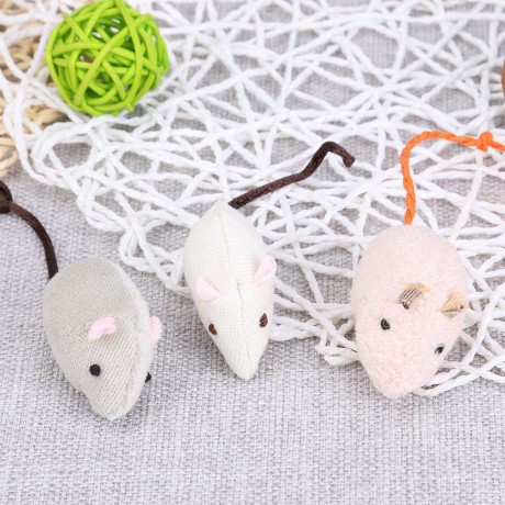 6pcs Pet Cat Toys Plush Simulation Mouse Mice Toy