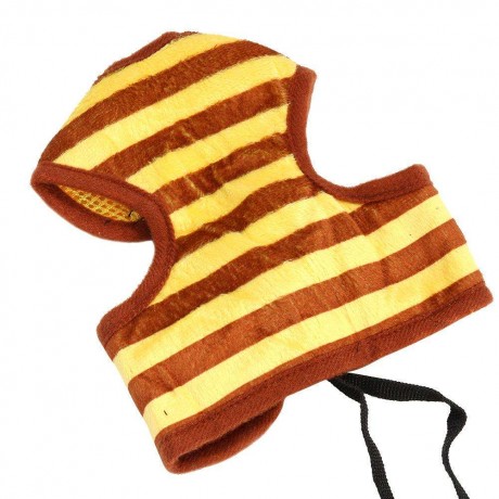 Sunflower Bee Stripe Pet Dog Vest Harness Collar Traction Rope Leash (S)