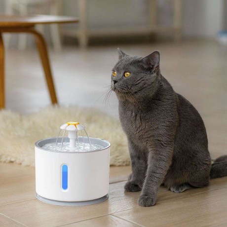 Automatic USB Electric Water Fountain 2.4L Pet Drinking Dispenser (Grey)