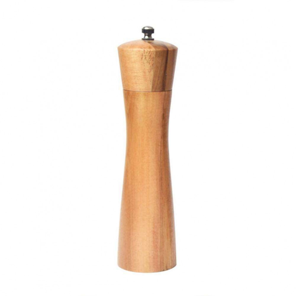 Solid Wood Salt Pepper Mill Manual Grinder Spice Peppercorn Seasoning Jar