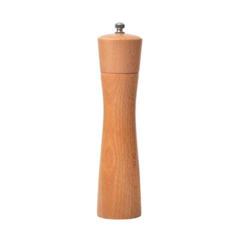 Solid Wood Beech Salt Pepper Mill Manual Grinder Spice Condiment Jar Bottle